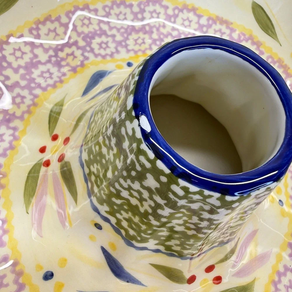 Temp-tations Old World Confetti Bundt Baker Ceramic with Lid
